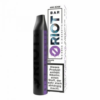Riot Bar Einweg E Zigarette Grape Ice | Vapebazar E Zigarette