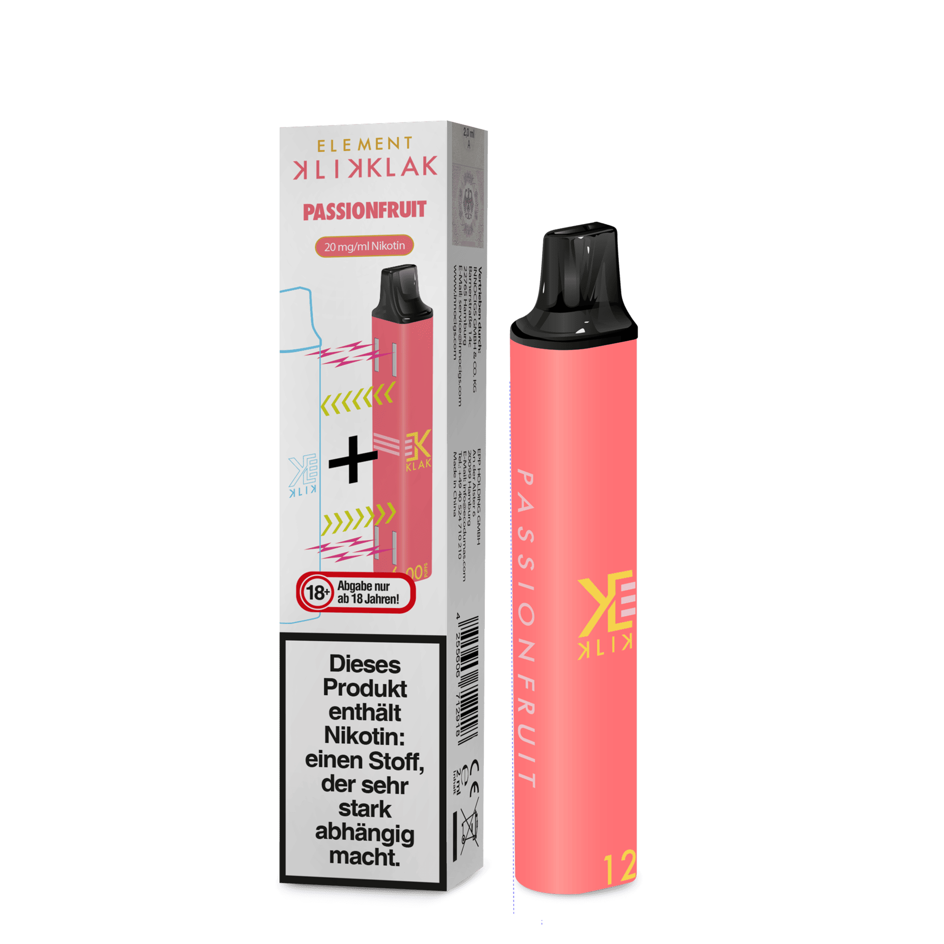 klick klak passionfruit | Vapebazar Klik Klak Element - Passionfruit