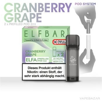 Elf Bar ELFA - Cranberry Grape - Prefilled Liquid Pod - 2er Pack