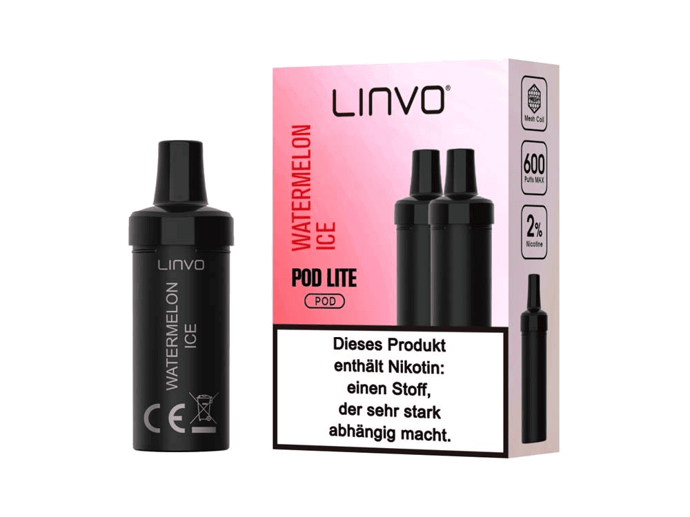 Linvo Pod Lite Cartridge Watermelon Ice 20mg 1000 750 | Vapebazar Linvo Pod Lite Caps Watermelon Ice 20Mg Nikotin