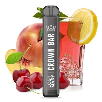 Crown Bar by Al Fakher x Lost Mary Cherry Peach Lemonade EInweg E Zigarette Kirsch Pfirsich Limonade