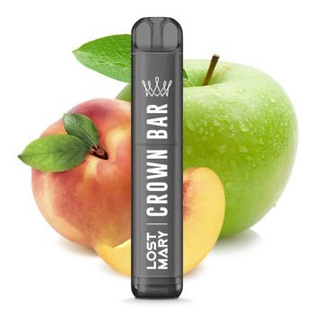 Crown Bar by Al Fakher x Lost Mary Peach Green Apple EInweg E Zigarette Pfirsich Grüner Apfel