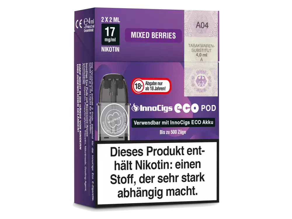 innocigs eco pods zigarettenschachtel mixed | Vapebazar Innocigs Eco Pod System - Mixed Berries Prefilled Cap Beeren Mix