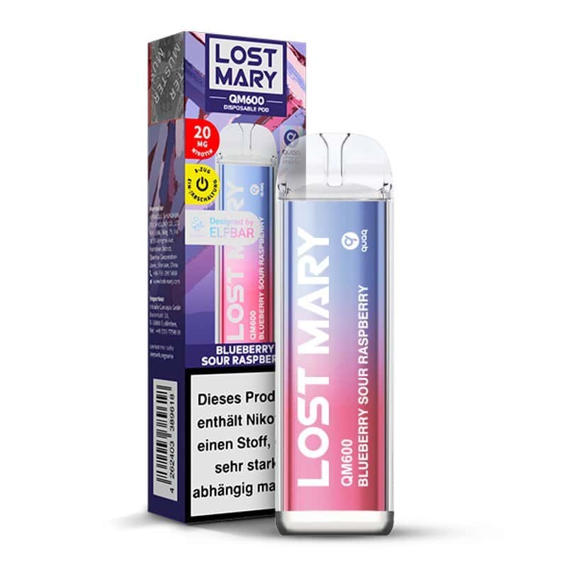 neu elf bar lost mary qm600 blueberry sour raspberry 20mg ml kindersicherung steuerware | Vapebazar Elf Bar Lost Mary Qm 600 - Blueberry Sour Raspberry | Vapebazar - Einweg E-Zigarette