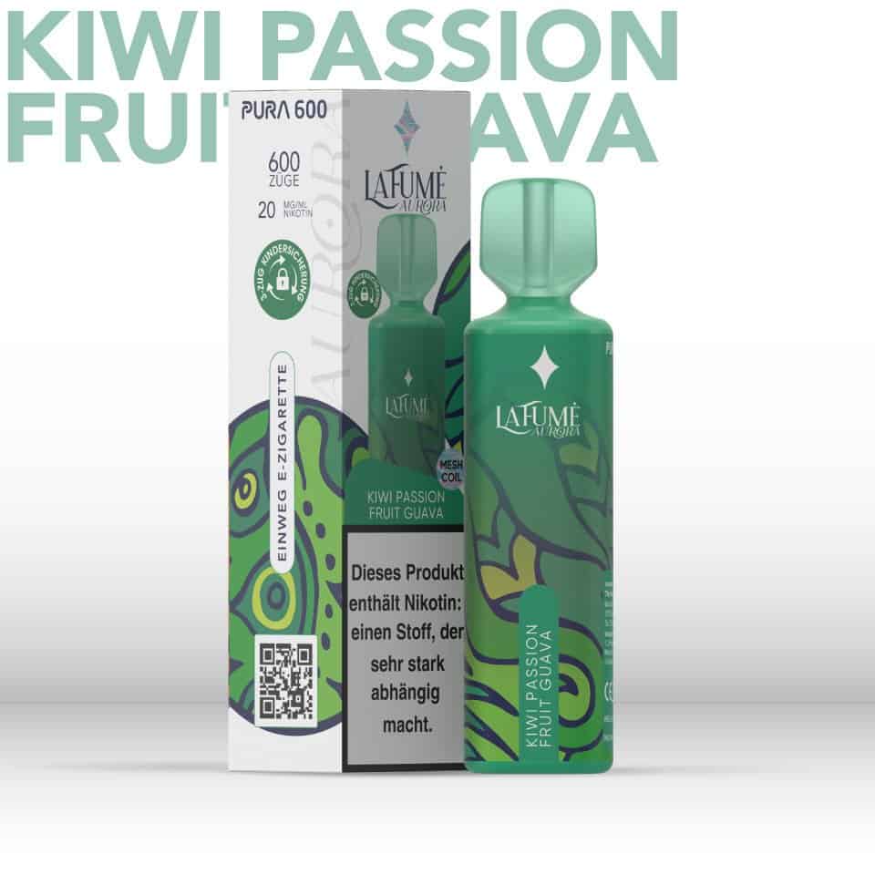Lafume Aurora Kiwi Passion Fruit Guava Verpackung | Vapebazar La Fume Aurora - Kiwi Passion Fruit Guava