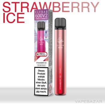 Elf Bar 600 V2 - Strawberry Ice - Vapebazar