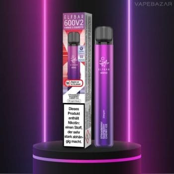 Elf Bar 600 V2 -Raspberry Cherry Ice - mit Mesh Coil