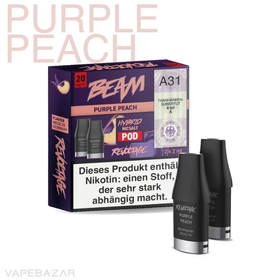 Revoltage Beam Purple Peach Pod 02 | Vapebazar Revoltage Purple Peach Gold Pod | Vapebazar