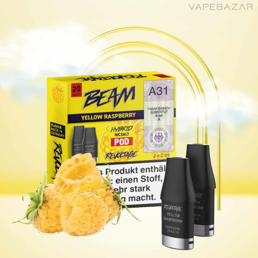 Revoltage Beam Yellow Raspberry Pod 01 | Vapebazar Revoltage Beam - Yellow Raspberry | Vapebazar