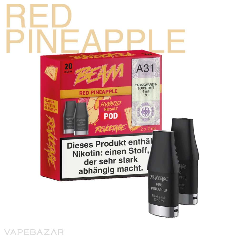 Revoltage Beam Yellow Red Pineapple Pod 02 | Vapebazar Revoltage Beam Red Pineapple Pod