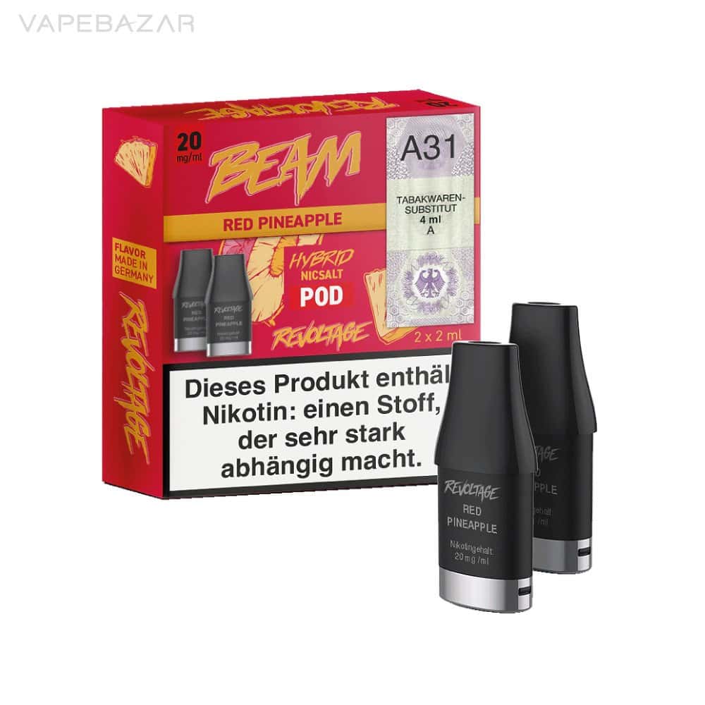 Revoltage Beam Yellow Red Pineapple Pod 03 | Vapebazar Revoltage Beam Red Pineapple Pod