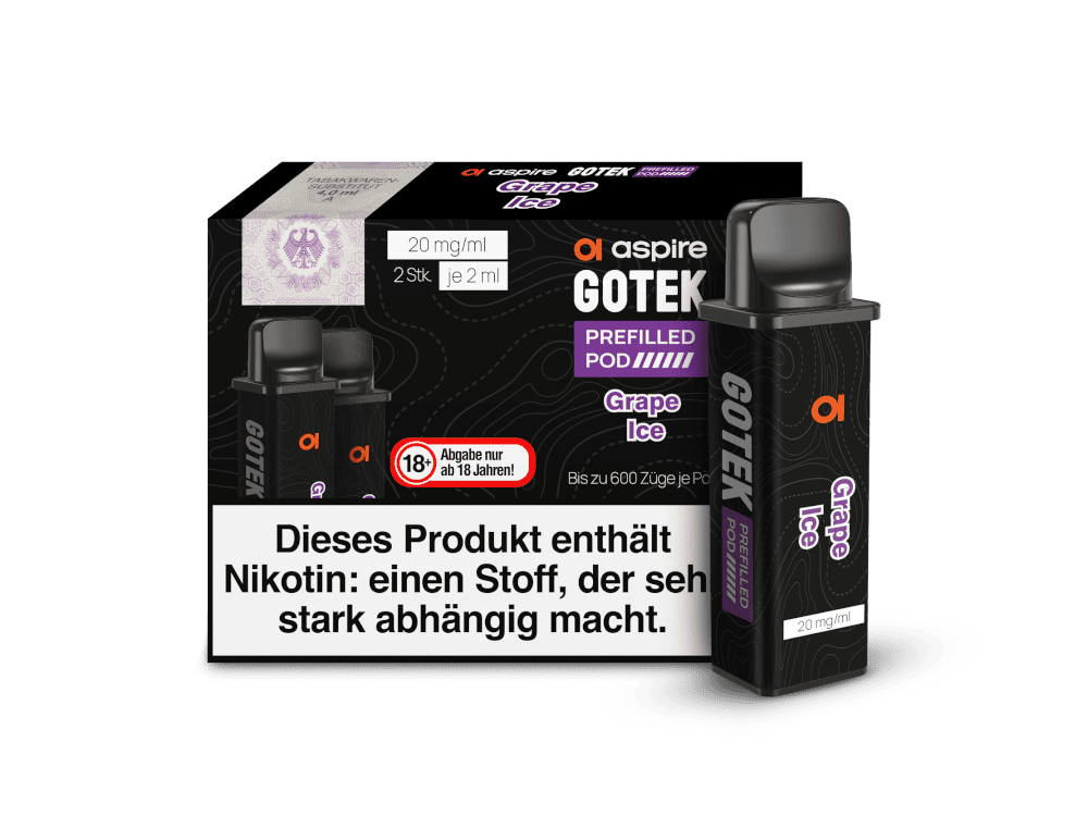 aspire gotek prefilled pods grape | Vapebazar Aspire Gotek X Prefilled Pod System Grape Ice E Zigaretten System