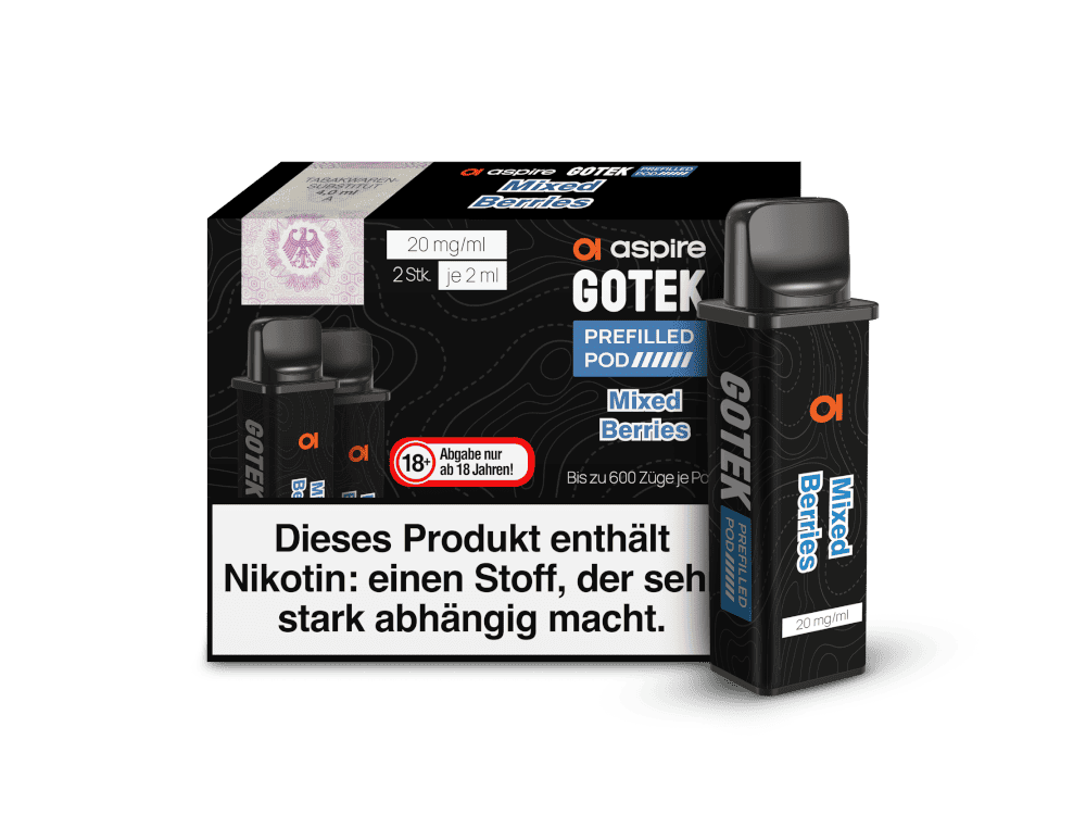 aspire gotek prefilled pods mixed | Vapebazar Aspire Gotek X Prefilled Pod System Mixed Berries E Zigaretten System