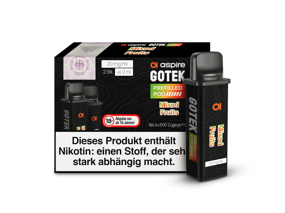 aspire gotek prefilled pods mixed | Vapebazar Aspire Gotek X Prefilled Pod System Mixed Fruits E Zigaretten System