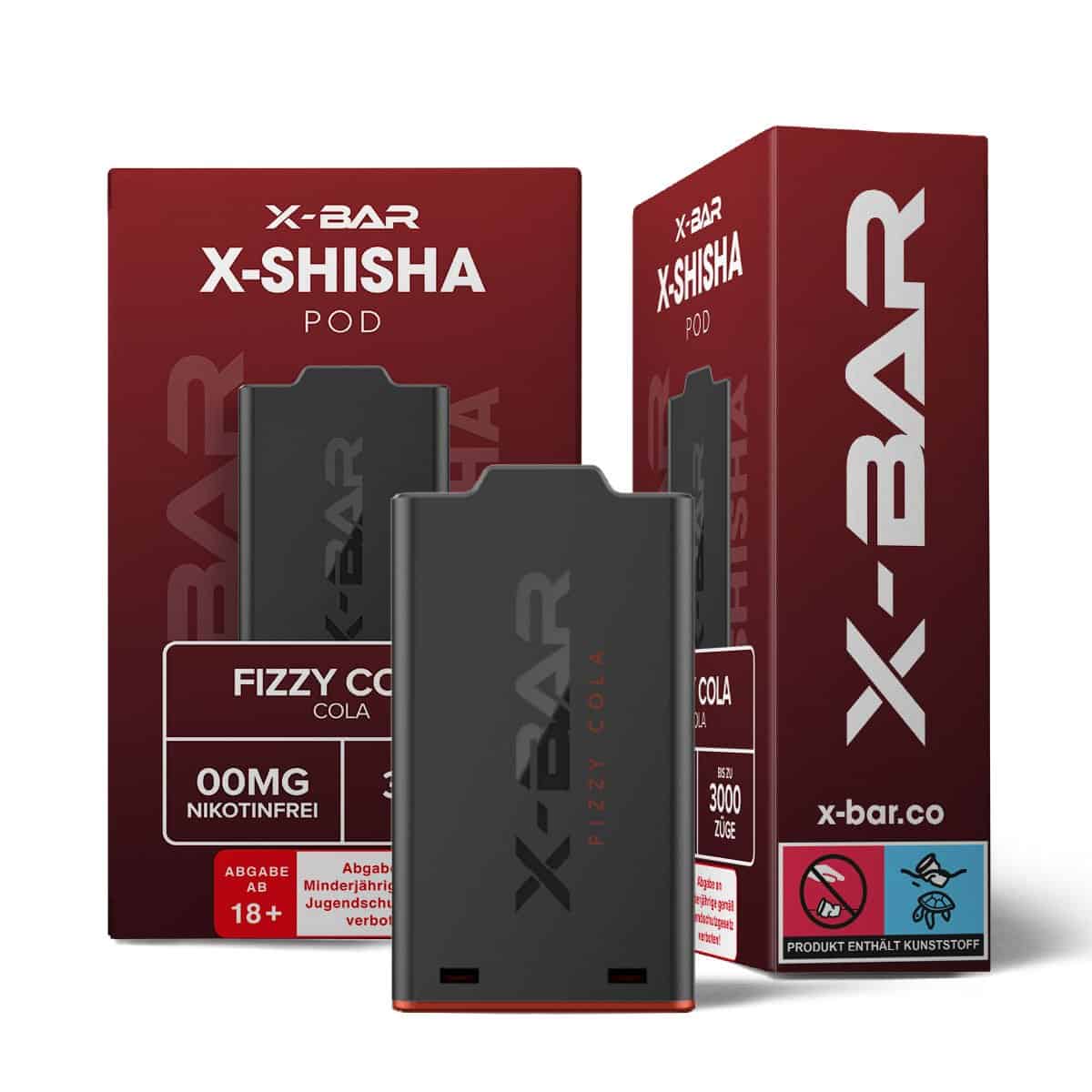 X Bar X Shisha Pod Fizzy Cola | Vapebazar X-Bar - X-Shisha - Pod - Fizzy Cola (0Mg/Ml - Nikotinfrei)