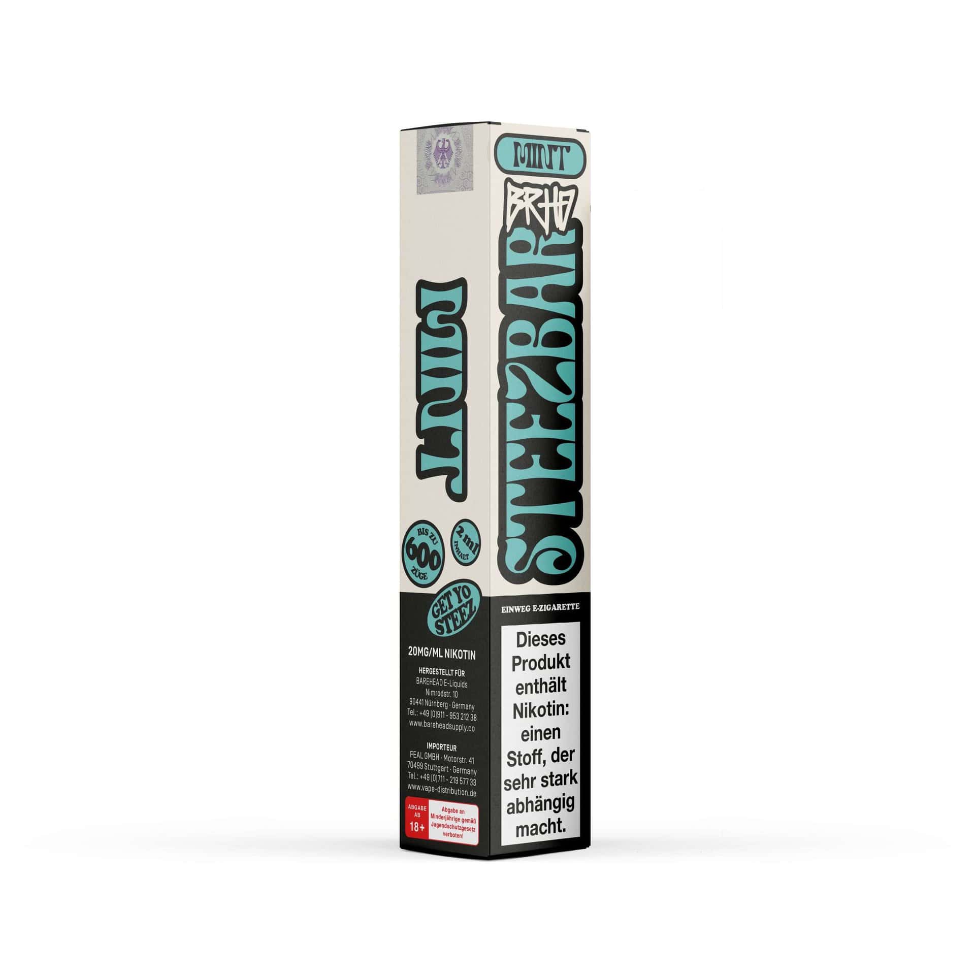 brhd steezbar mint 20mg box scaled | Vapebazar Brhd - Steezbar - Mint | Vapebazar