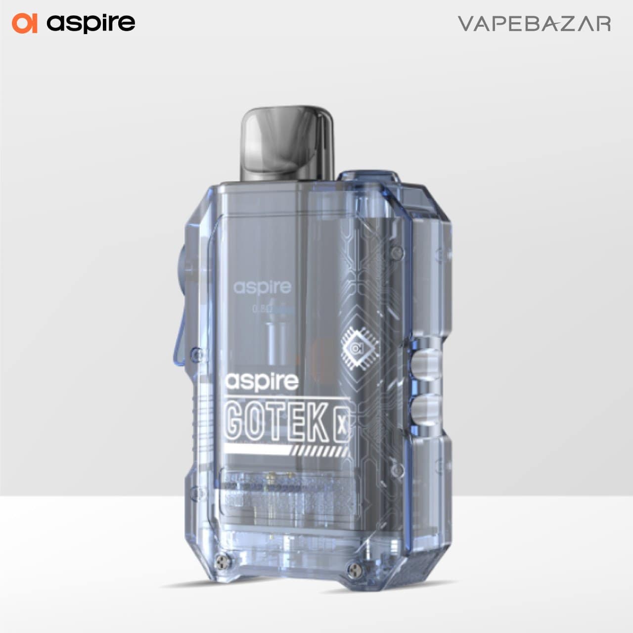 Aspire Gotek x kit trasparent blau 02 | Vapebazar Aspire - Gotek X - Pod Kit - Transparent Royal Blau
