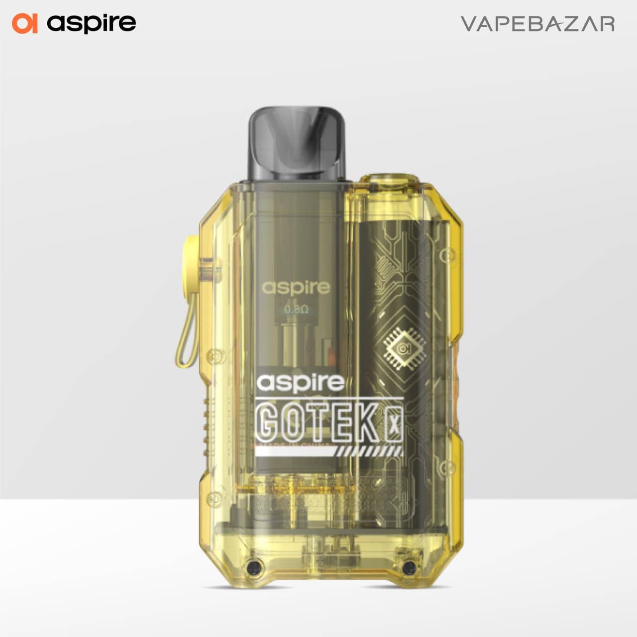 Aspire Gotek x kit trasparent yellow 02 | Vapebazar Aspire - Gotek X - Pod Kit - Transparent Gelb