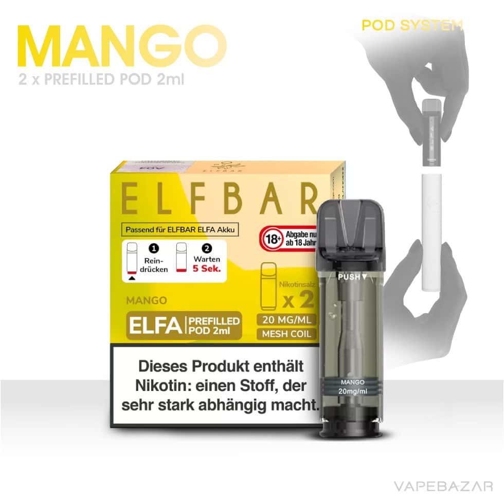 Elfa Elfbar Mango 02 | Vapebazar Elf Bar Elfa - Mango - 2Er Pack