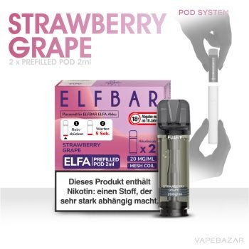 Elf Bar ELFA - Strawberry Grape - Prefilled Liquid Pod - 2er Pack