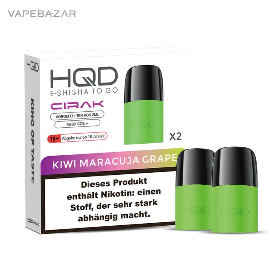 Hqd Cirak Kiwi Maracuja Pod 03 | Vapebazar Hqd Cirak - Hqd Pods - Kiwi Maracuja Grape- 2Er Pack