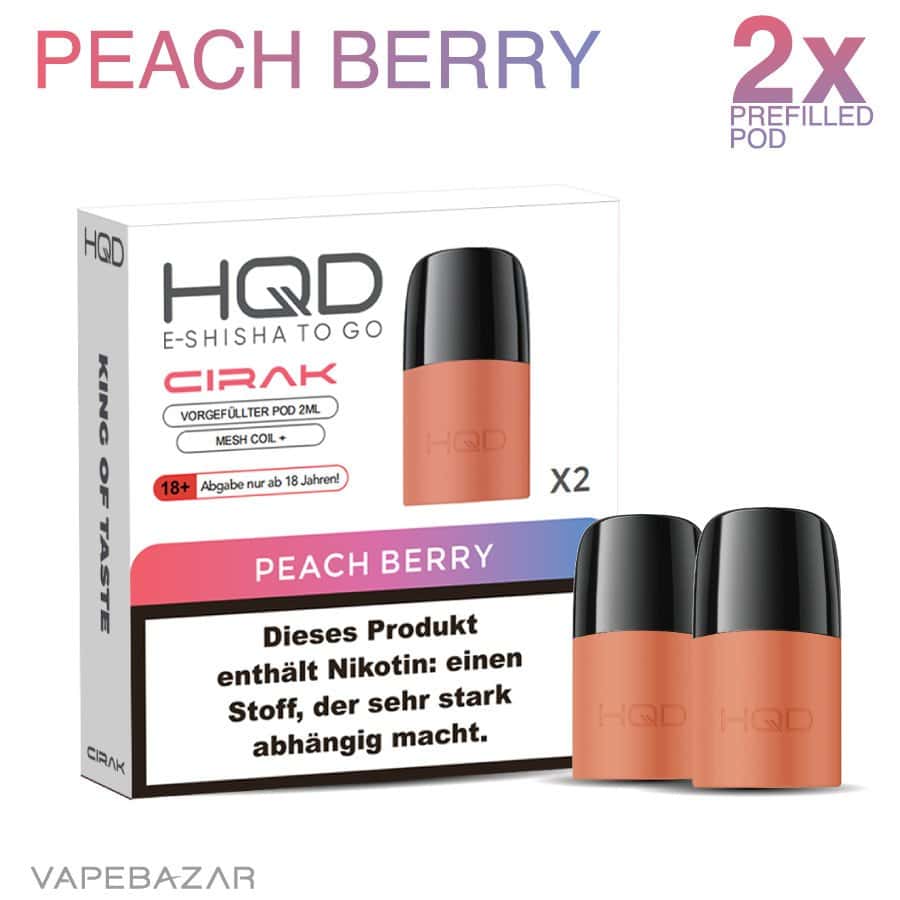 Hqd Cirak Peach Berries 02 | Vapebazar Hqd Cirak - Hqd Pods - Peach Berry - 2Er Pack