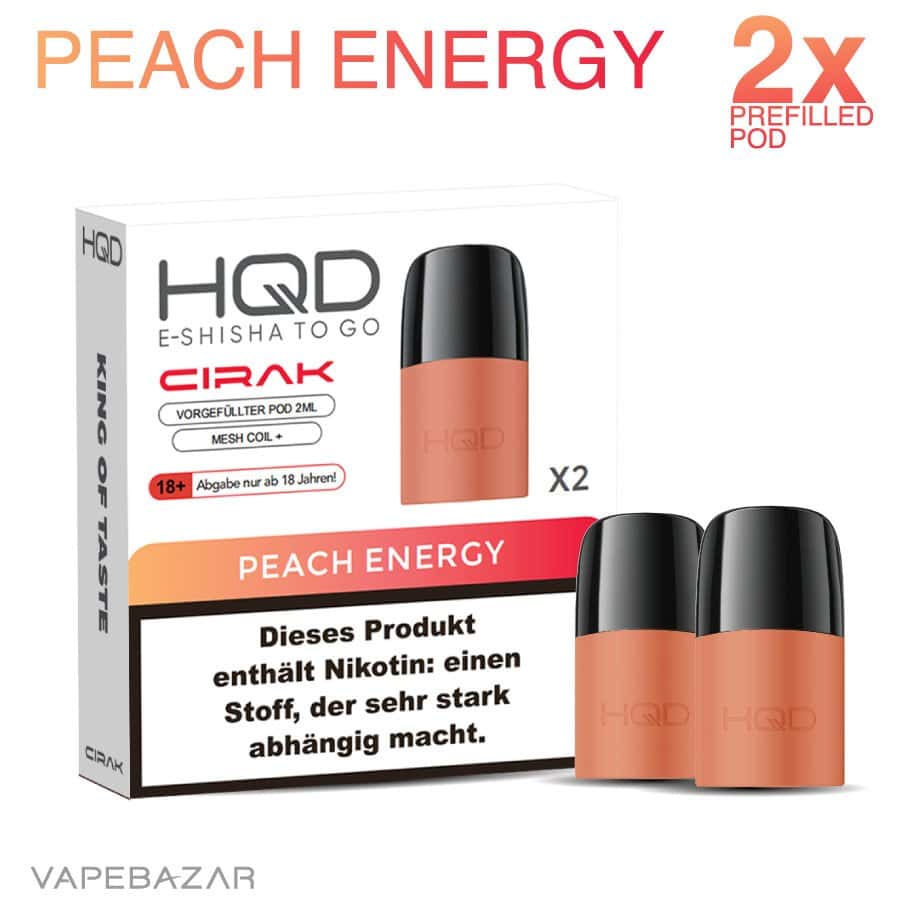 Hqd Cirak Peach Energy 02 | Vapebazar Hqd Cirak - Hqd Pods - Peach Energy - 2Er Pack