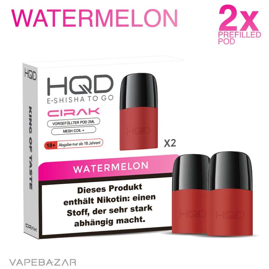 Hqd Cirak Watermelon 02 | Vapebazar Hqd Cirak - Hqd Pods - Watermelon - 2Er Pack