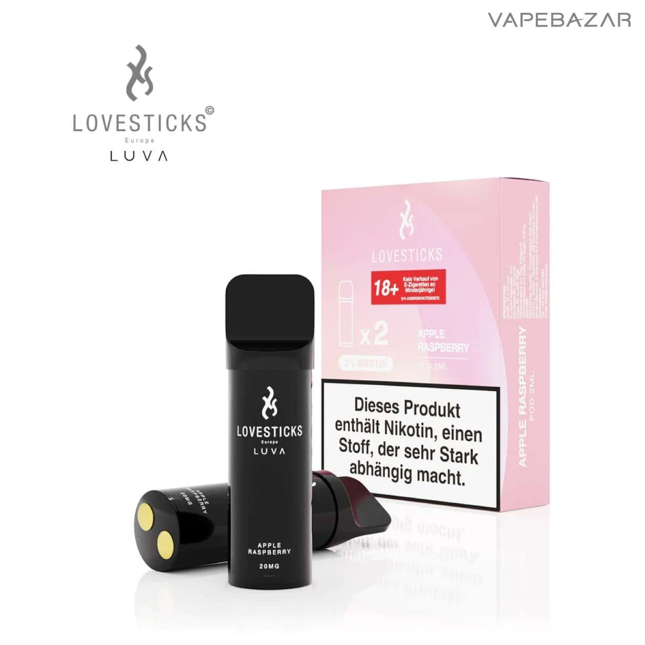 Lovesticks Luva Pods Apple Raspberry | Vapebazar Lovesticks Luva Pods Apple Raspberry