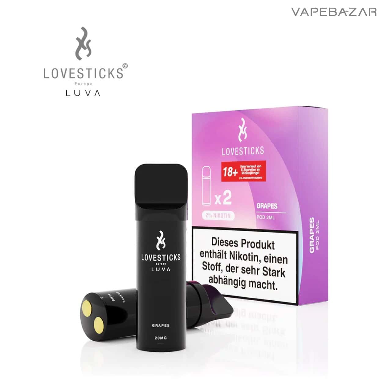 Lovesticks Luva Pods Grape | Vapebazar Lovesticks Luva Pods Grape