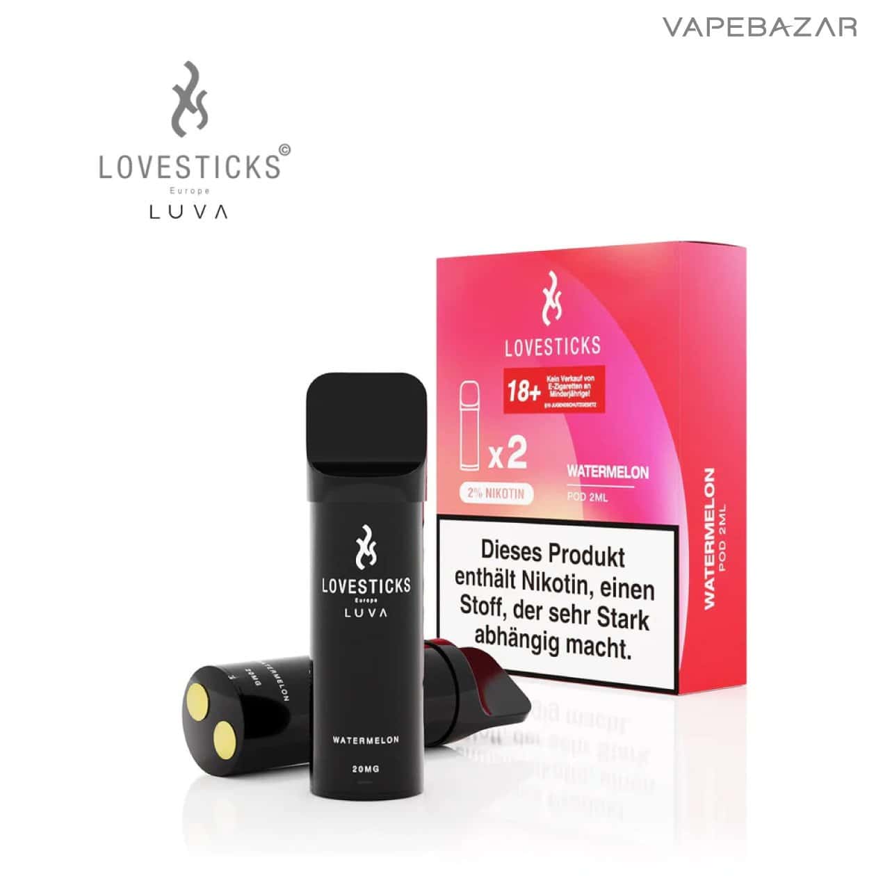 Lovesticks Luva Pods Watermelon | Vapebazar Lovesticks Luva-Pods-Watermelon
