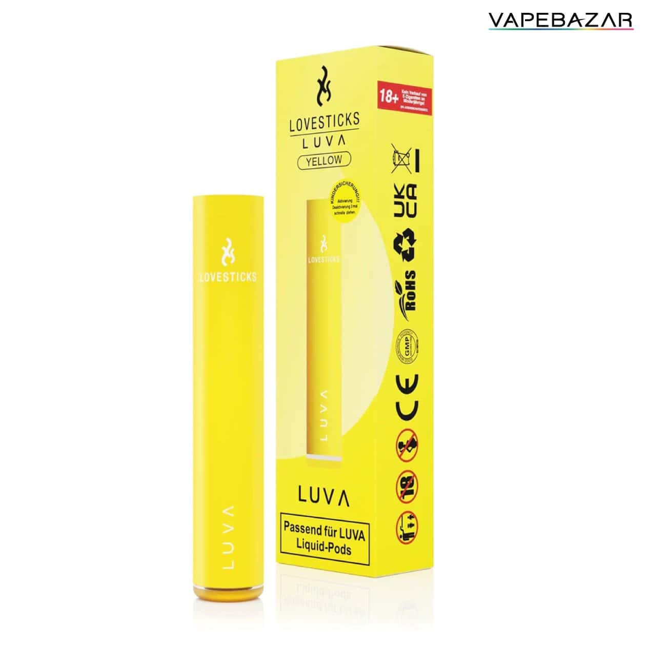 Lovesticks Luva Yellow Basisgeraet | Vapebazar Lovesticks - Luva Yellow - Basisgerät