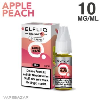 Elfliq Nikotinsalz Liquid 10ml - Apple Peach 10mg/ml Nikotin