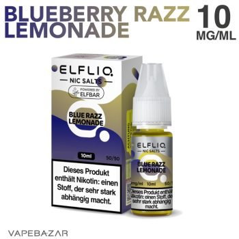 Elfliq Nikotinsalz Liquid 10ml - Blue Razz Lemonade 10mg/ml Nikotin