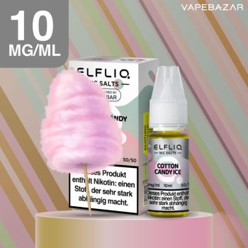 Elfliq Nikotinsalz Liquid 10ml - Cotton Candy Ice 10mg/ml Nikotin
