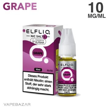Elfliq Nikotinsalz Liquid 10ml - Grape 10mg/ml Nikotin