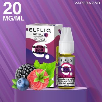 Elfliq Elfbar Nikotinsalz Liquid 10ml - Blueberry Sour Raspberry 20mg/ml Nikotin