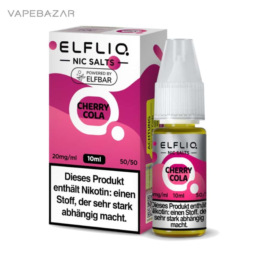 Elfliq Elfbar Liquid 20mg ml Cherry Cola 03 | Vapebazar Elfliq Elfbar Nikotinsalz Liquid 10Ml - Cherry Cola 20Mg/Ml Nikotin