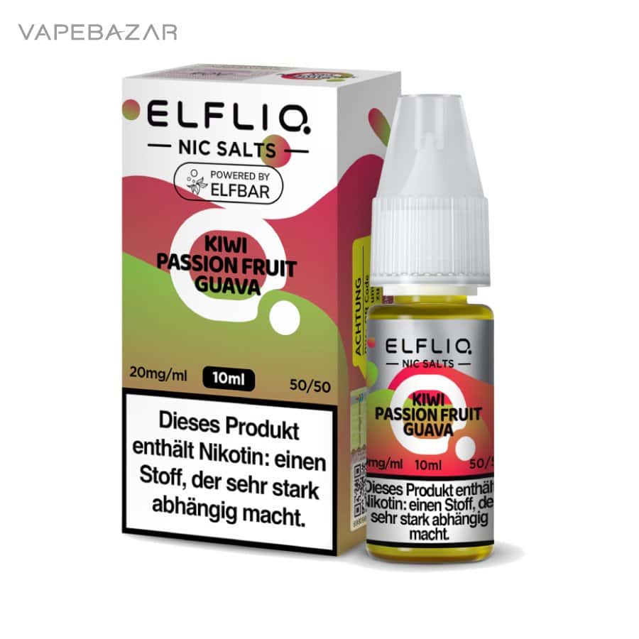 Elfliq Elfbar Liquid 20mg ml Kiwi Passion Fruit 03 | Vapebazar Elfliq Liquid - Kiwi Passionfruit Guava