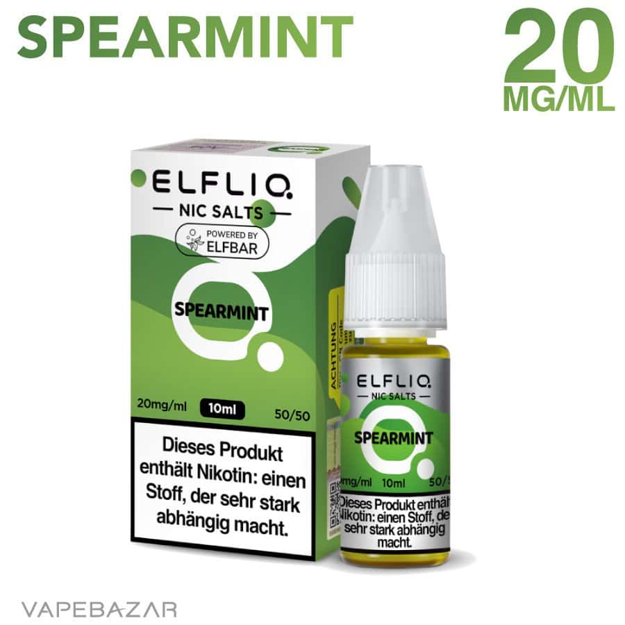 Elfliq Elfbar Liquid 20mg ml Spearmint 02 | Vapebazar Elfliq Nikotinsalz Liquid 10Ml - Spearmint 20Mg/Ml Nikotin