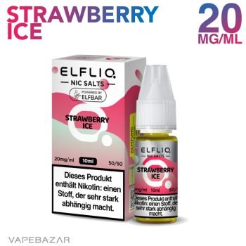 Elfliq Elfbar Nikotinsalz Liquid 10ml - Strawberry Ice 20mg/ml Nikotin
