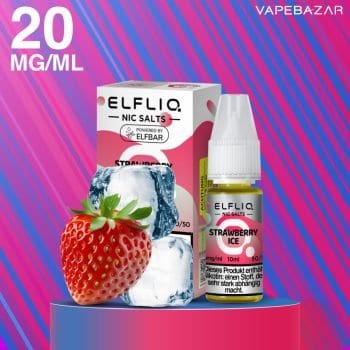 Elfliq Elfbar Nikotinsalz Liquid 10ml - Strawberry Ice 20mg/ml Nikotin