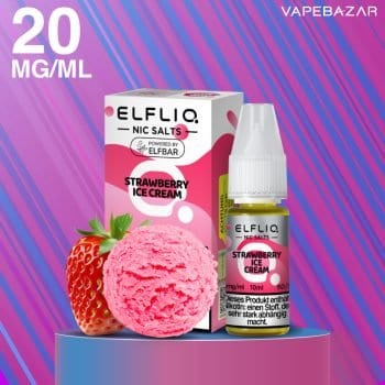 Elfliq Nikotinsalz Liquid 10ml - Strawberry Ice cream 20mg/ml Nikotin