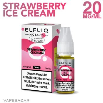 Elfliq Nikotinsalz Liquid 10ml - Strawberry Ice cream 20mg/ml Nikotin