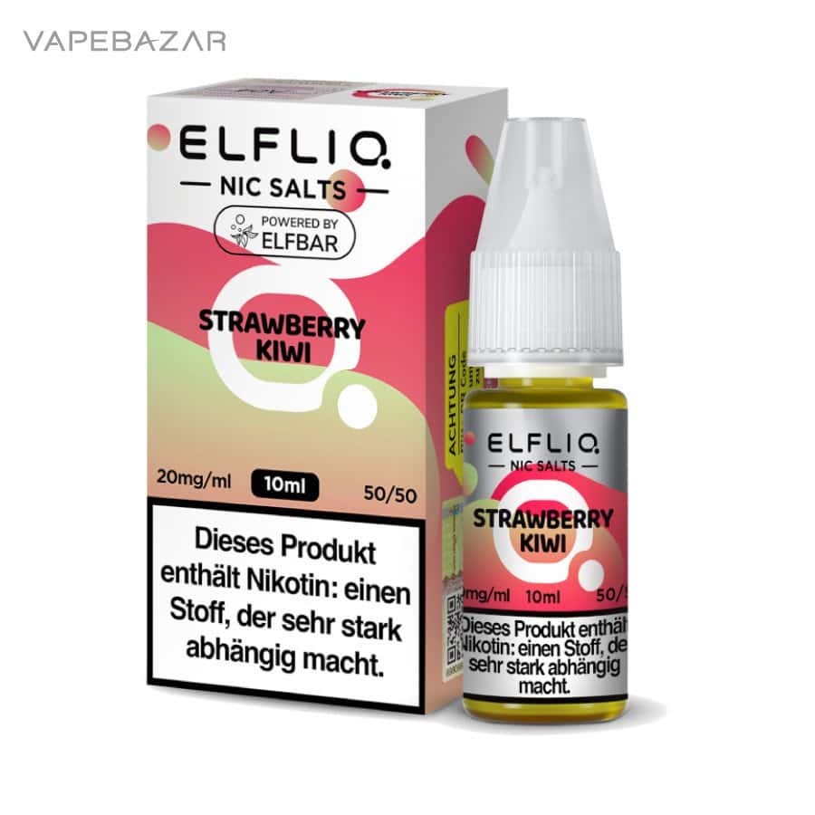 Elfliq Elfbar Liquid 20mg ml Strawberry Kiwi 03 | Vapebazar Elfliq Nikotinsalz Liquid 10Ml - Strawberry Kiwi 20Mg/Ml Nikotin