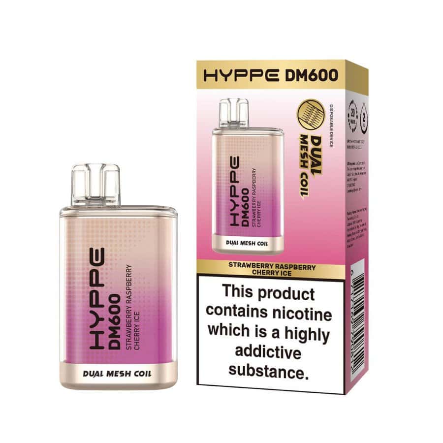 Flerbar Hyppe DM600 Strawberry Raspberry Cherry Ice 03 | Vapebazar Flerbar Hyppe Dm600 - Strawberry Raspberry Cherry Ice