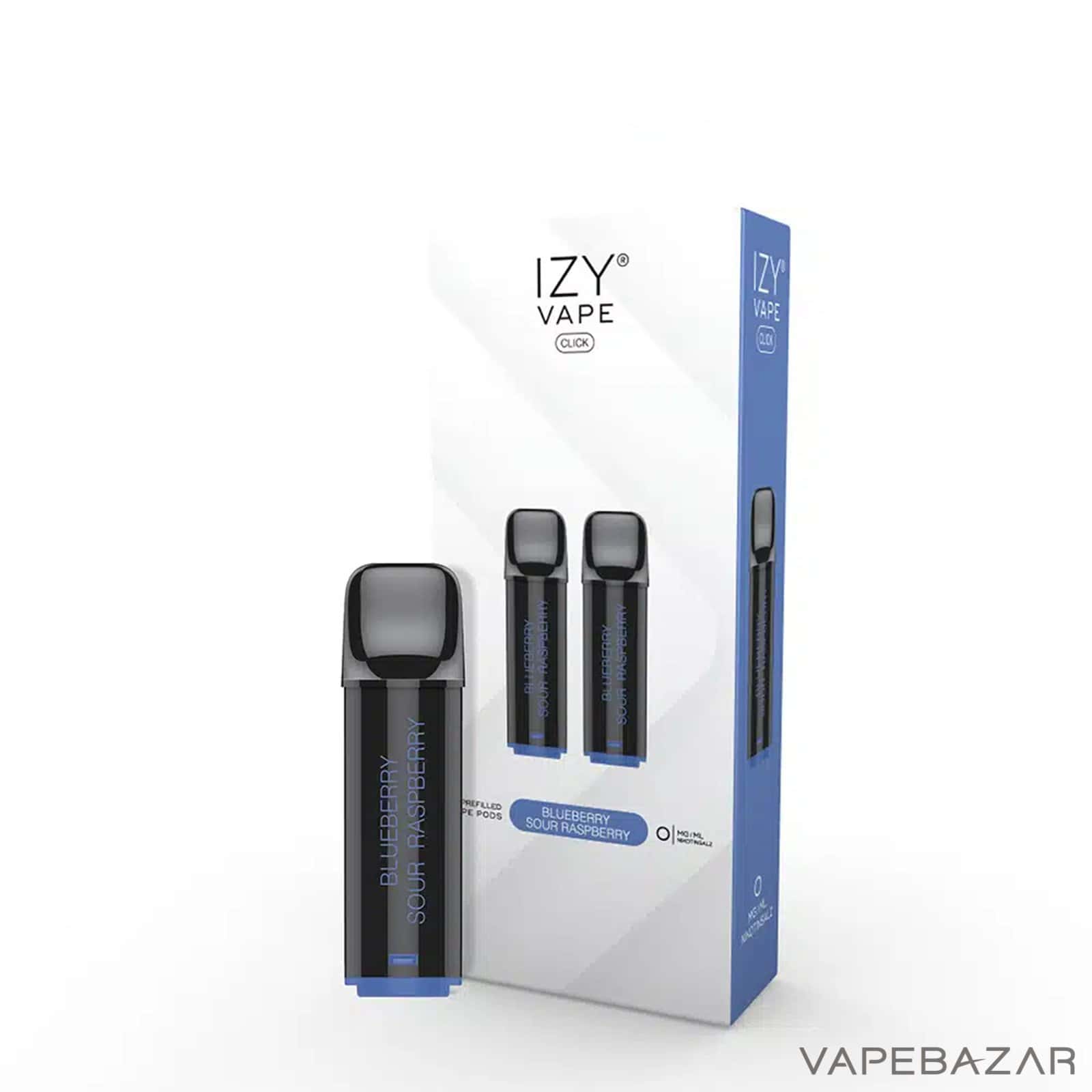 Izy Vape Click BlueberrySour Raspberry 0mg 2 | Vapebazar Vapebazar Izy Vape Click - Blueberrysour Raspberry 0Mg 2