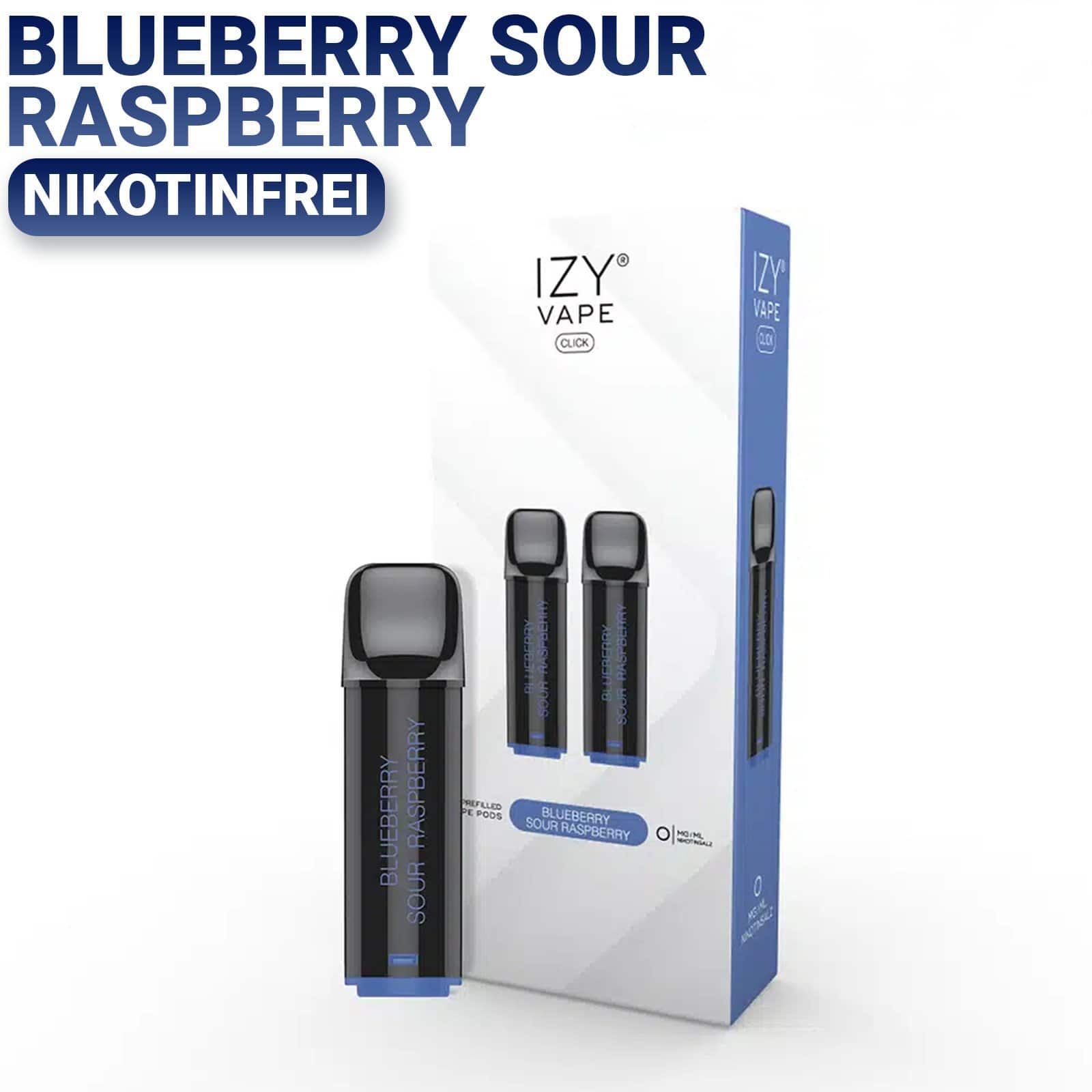 Izy Vape Click BlueberrySour Raspberry 0mg | Vapebazar Vapebazar Izy Vape Click - Blueberrysour Raspberry 0Mg
