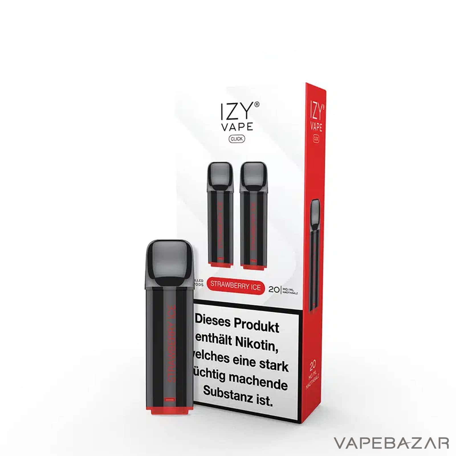 Izy Vape Click Strawberry Ice 2 | Vapebazar Vapebazar Izy Vape Click - Strawberry Ice 2