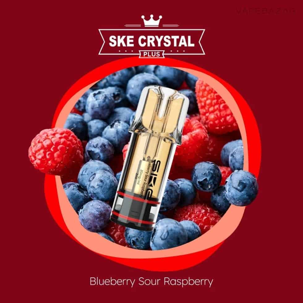 Ske Crystal Plus Blueberry Sour Raspberry Pod | Vapebazar Ske Crystal Plus Pod - Blueberry Sour Raspberry - 20Mg/Ml Nikotin